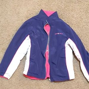 Snow girls jacket with skier.